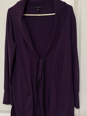 Banana Republic Plum Knit Open Cardigan